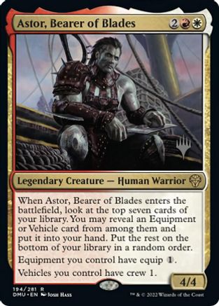Astor, Bearer of Blades (Promo Pack) [Dominaria United Promos] | Good Games North