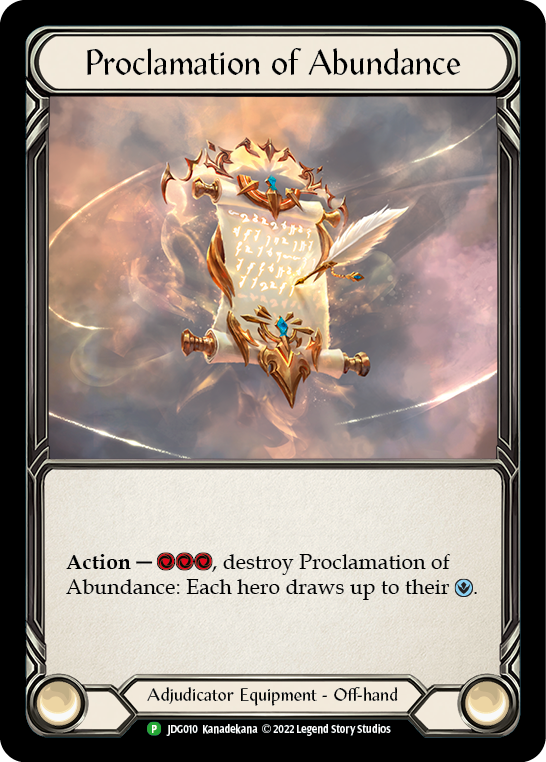 Proclamation of Abundance [JDG010] (Promo)  Rainbow Foil | Good Games North
