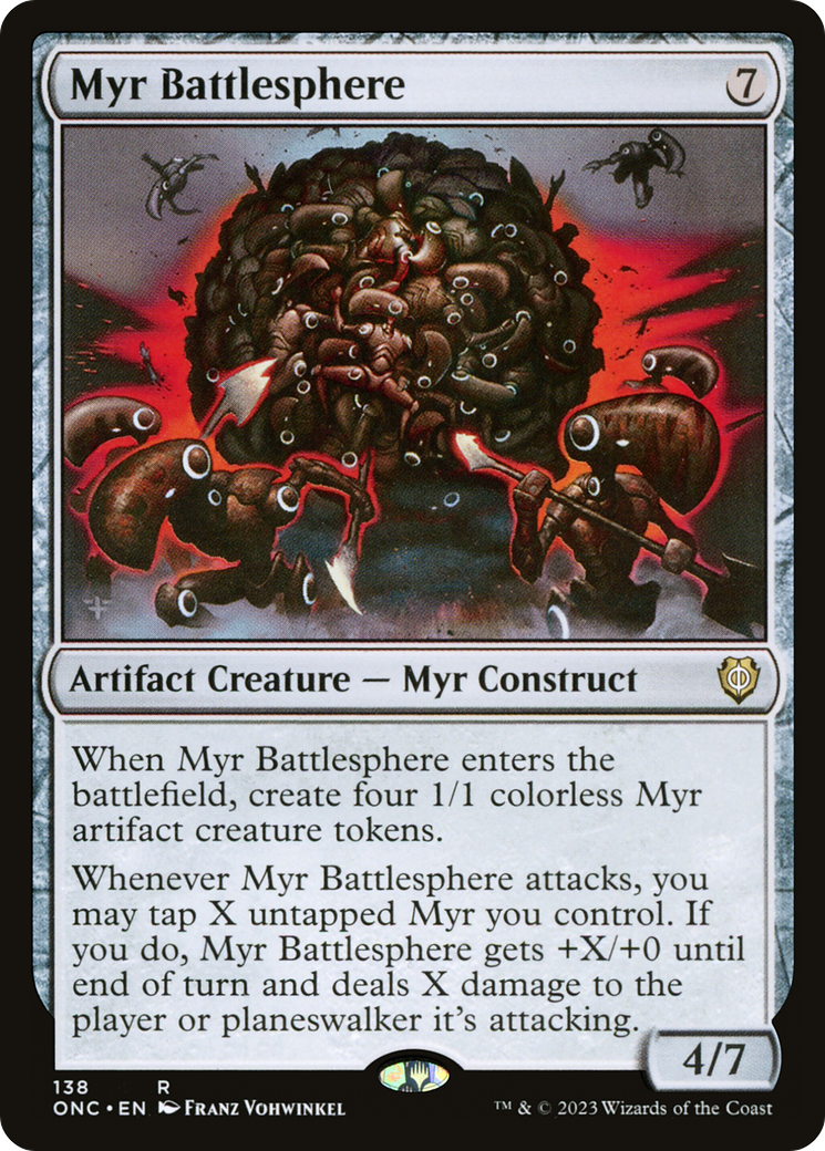 Myr Battlesphere [Phyrexia: All Will Be One Commander] | Good Games North
