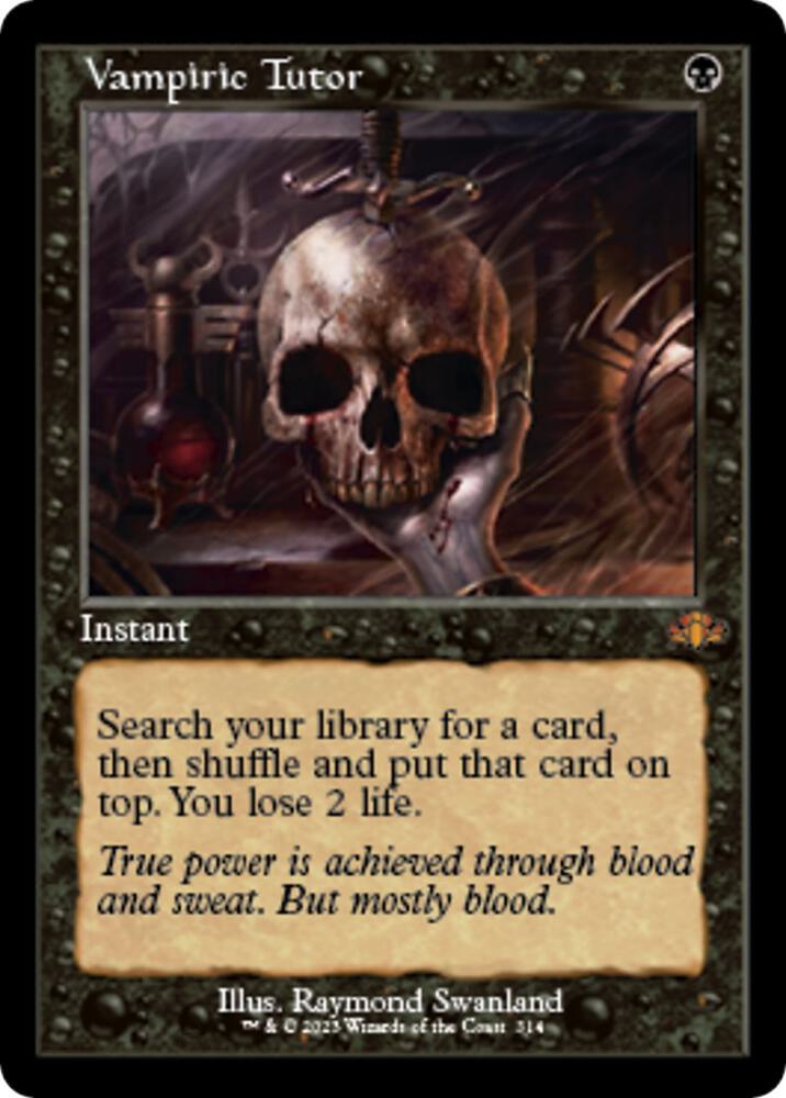 Vampiric Tutor Retro Frame 314 (Dominaria Remastered)  - Foil | Good Games North