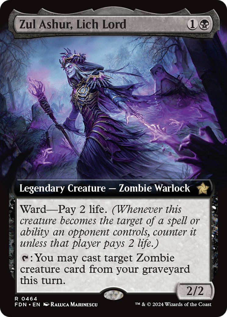 Zul Ashur, Lich Lord (Extended Art) [Foundations] | Good Games North