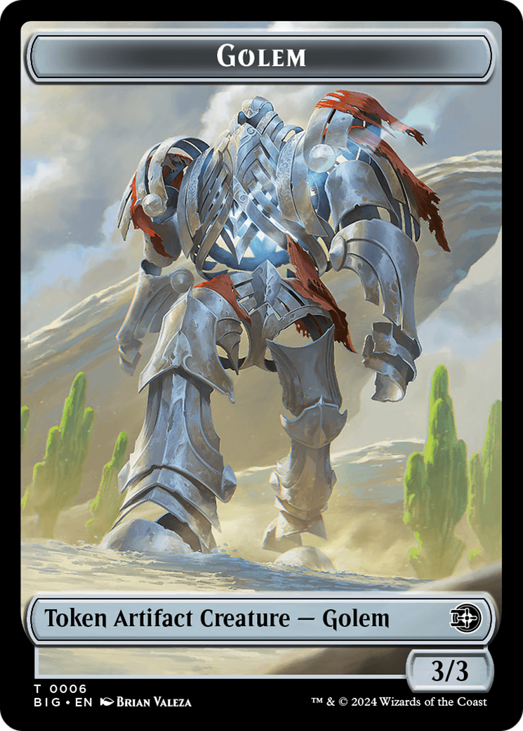 Golem // Plot Double-Sided Token [Outlaws of Thunder Junction: The Big Score Tokens] | Good Games North
