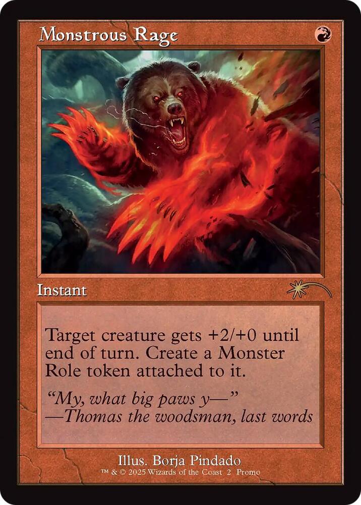 Monstrous Rage 9/1 (WPN & Gateway Promos)  - Retro Foil | Good Games North
