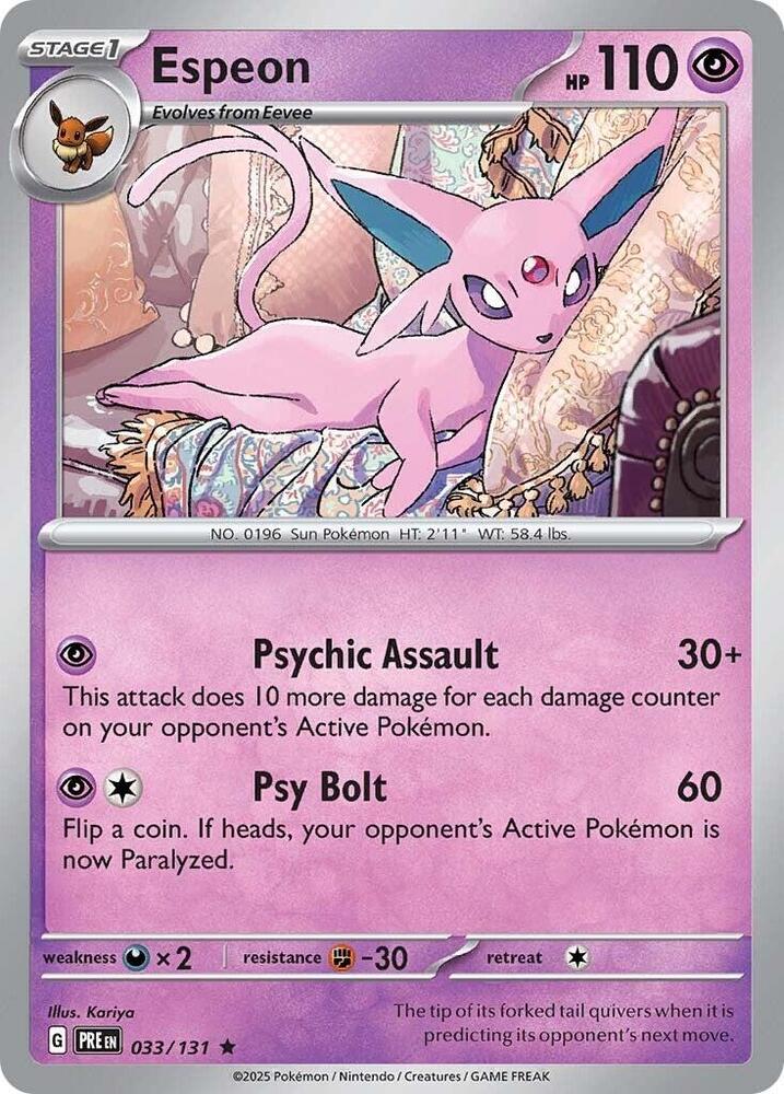 Espeon (033/131) [Scarlet & Violet: Prismatic Evolutions] | Good Games North