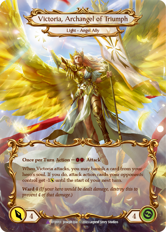 Figment of Triumph // Victoria, Archangel of Triumph (Marvel) [DTD011] (Dusk Till Dawn)  Cold Foil | Good Games North