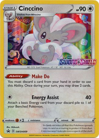 Cinccino (SWSH009) (Prerelease Promo) [Sword & Shield: Black Star Promos] | Good Games North
