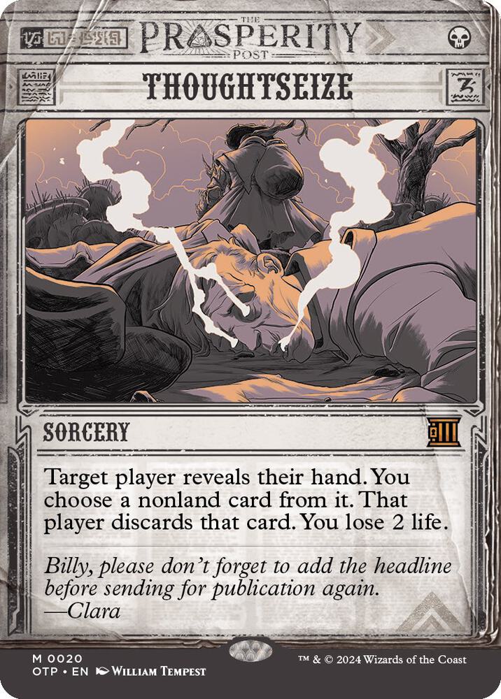 Thoughtseize (Outlaws of Thunder Junction: Breaking News)  - Foil | Good Games North