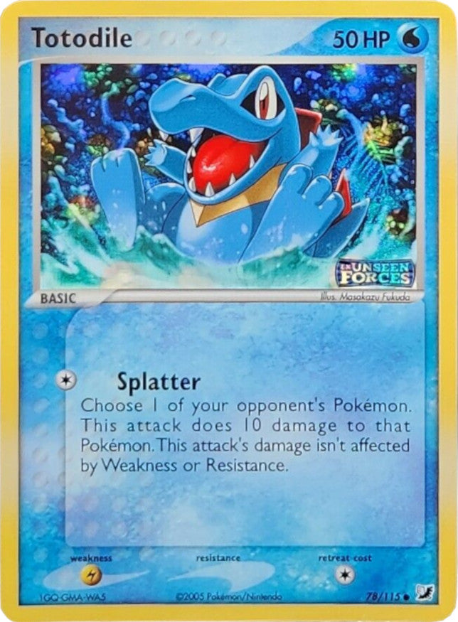 Totodile (78/115) (Stamped) [EX: Unseen Forces] | Good Games North
