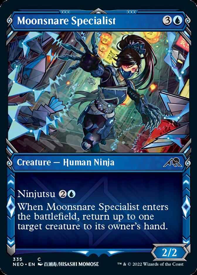 Moonsnare Specialist (Showcase Ninja) [Kamigawa: Neon Dynasty] | Good Games North