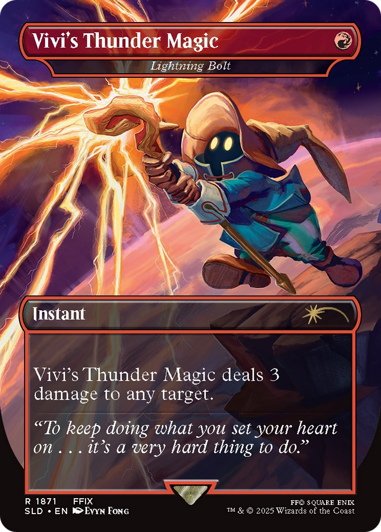 Vivi's Thunder Magic - Lightning Bolt [Secret Lair Drop Series] | Good Games North