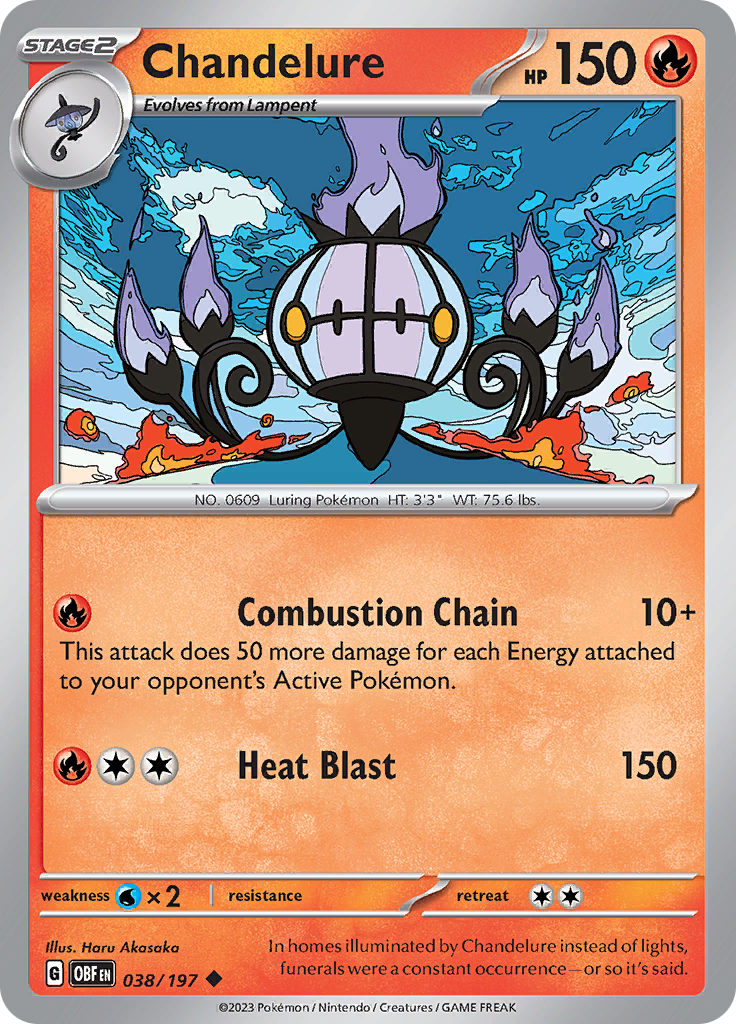 Chandelure (038/197) [Scarlet & Violet: Obsidian Flames] | Good Games North