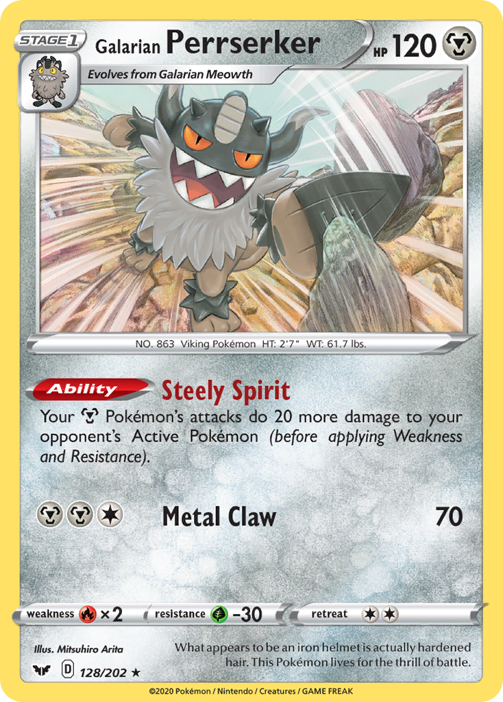 Galarian Perrserker (128/202) [Sword & Shield: Base Set] | Good Games North
