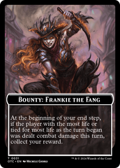 Bounty: Frankie the Fang // Bounty Rules Double-Sided Token [Outlaws of Thunder Junction Commander Tokens] | Good Games North