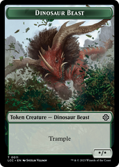 Dinosaur Beast // Dinosaur Double-Sided Token [The Lost Caverns of Ixalan Commander Tokens] | Good Games North