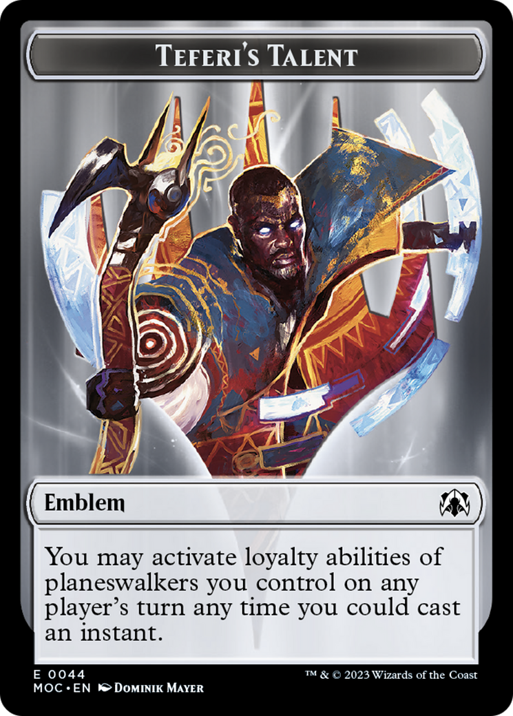 Teferi's Talent Emblem [March of the Machine Commander Tokens] | Good Games North