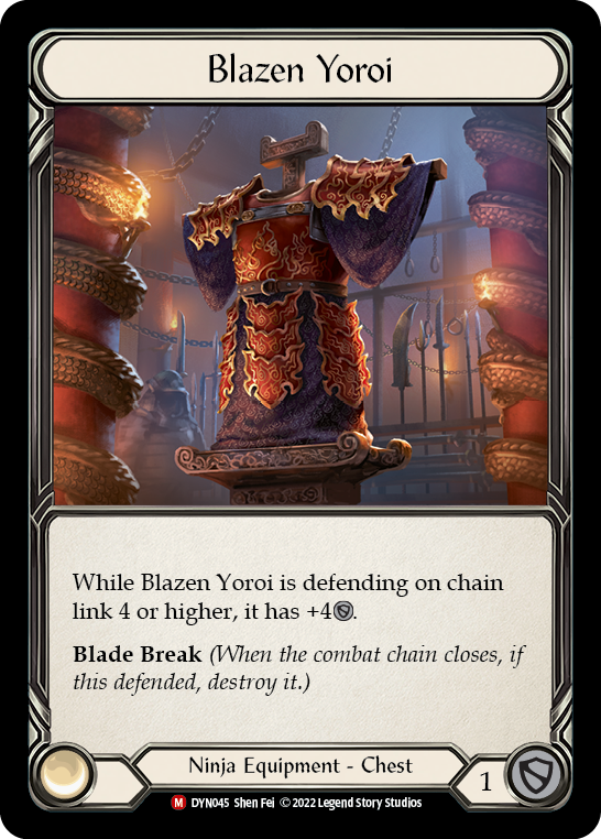 Blazen Yoroi [DYN045] (Dynasty)  Rainbow Foil | Good Games North