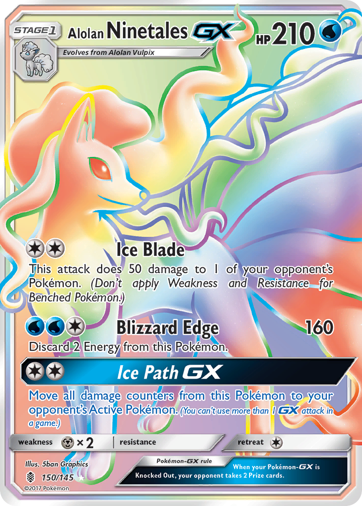Alolan Ninetales GX (150/145) [Sun & Moon: Guardians Rising] | Good Games North