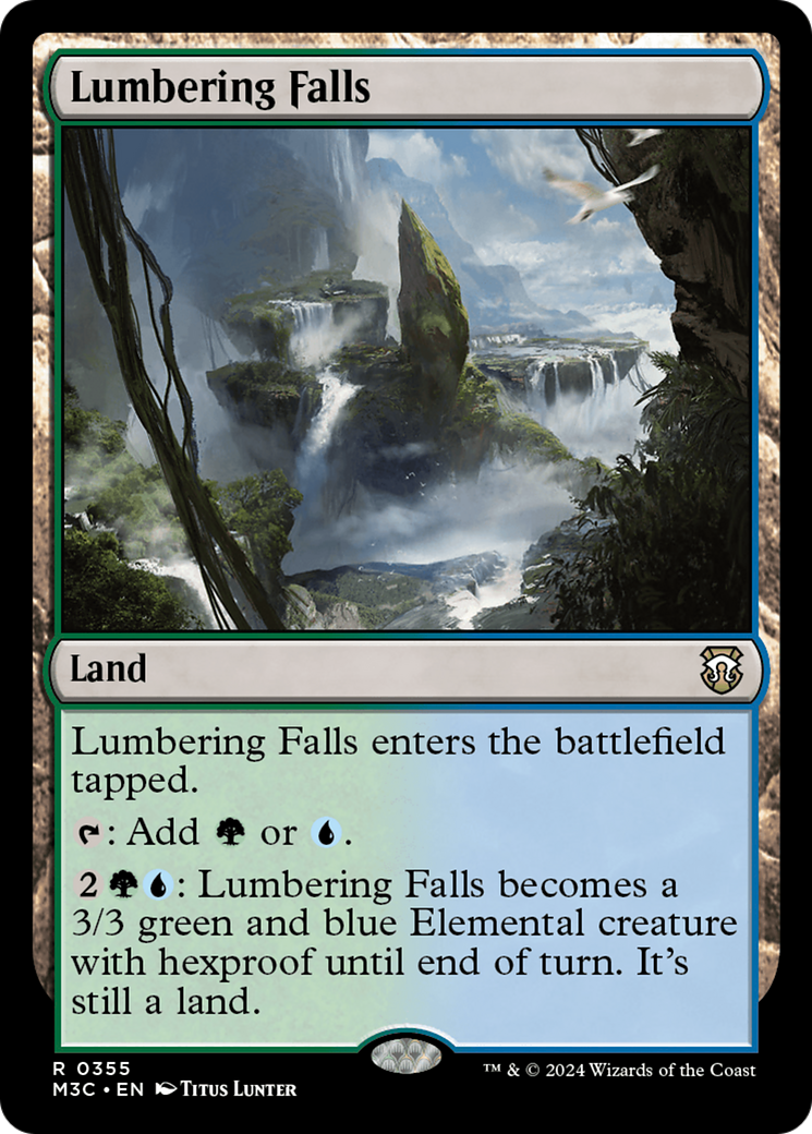 Lumbering Falls (Ripple Foil) [Modern Horizons 3 Commander] | Good Games North