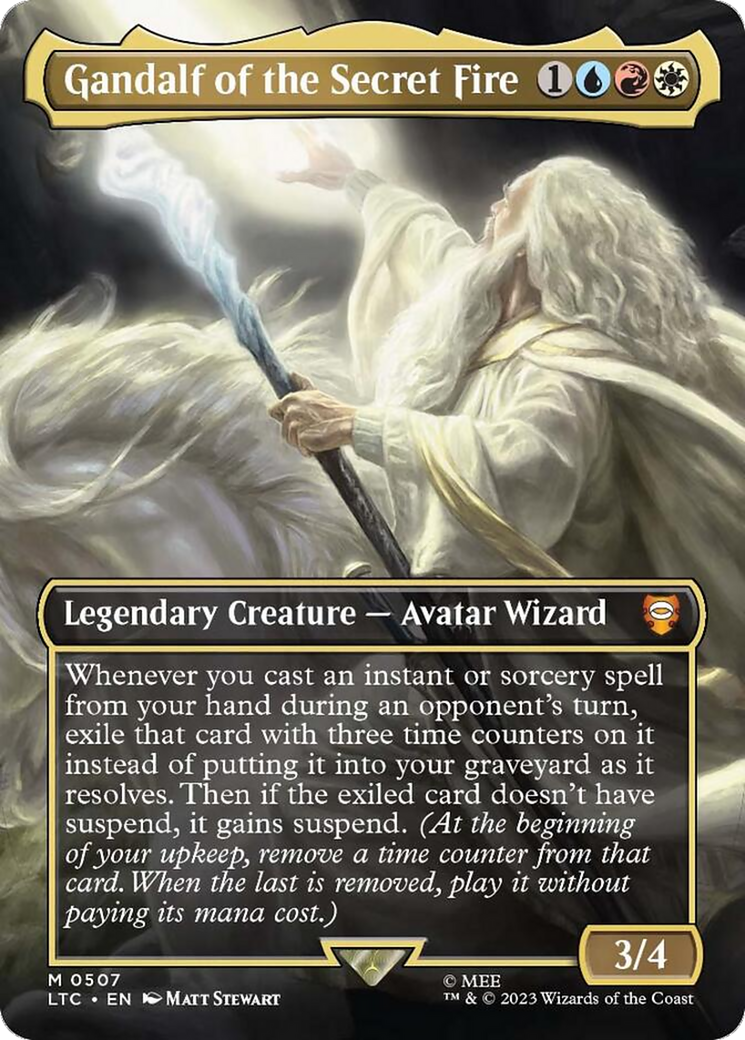Gandalf of the Secret Fire (Borderless) [The Lord of the Rings: Tales of Middle-Earth Commander] | Good Games North