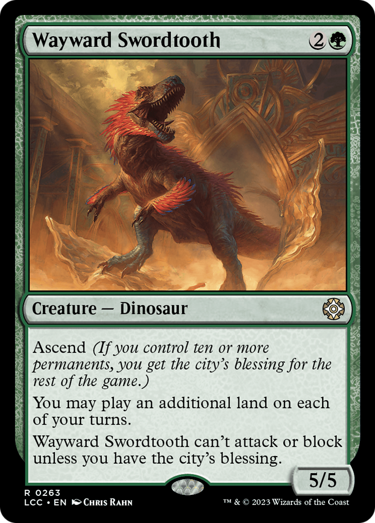 Wayward Swordtooth [The Lost Caverns of Ixalan Commander] | Good Games North