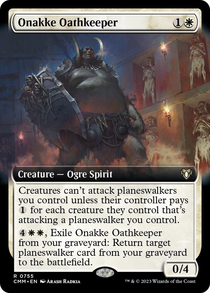 Onakke Oathkeeper 755/451 (Commander Masters)  - Extended Art Foil | Good Games North