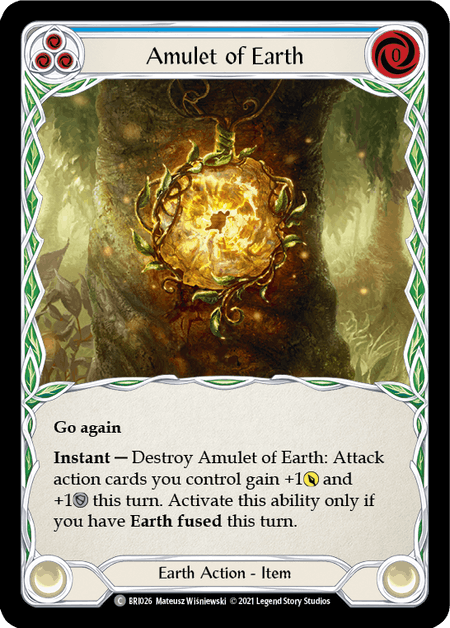 Amulet of Earth (Blue) [BRI026] (Tales of Aria Briar Blitz Deck)  1st Edition Normal | Good Games North