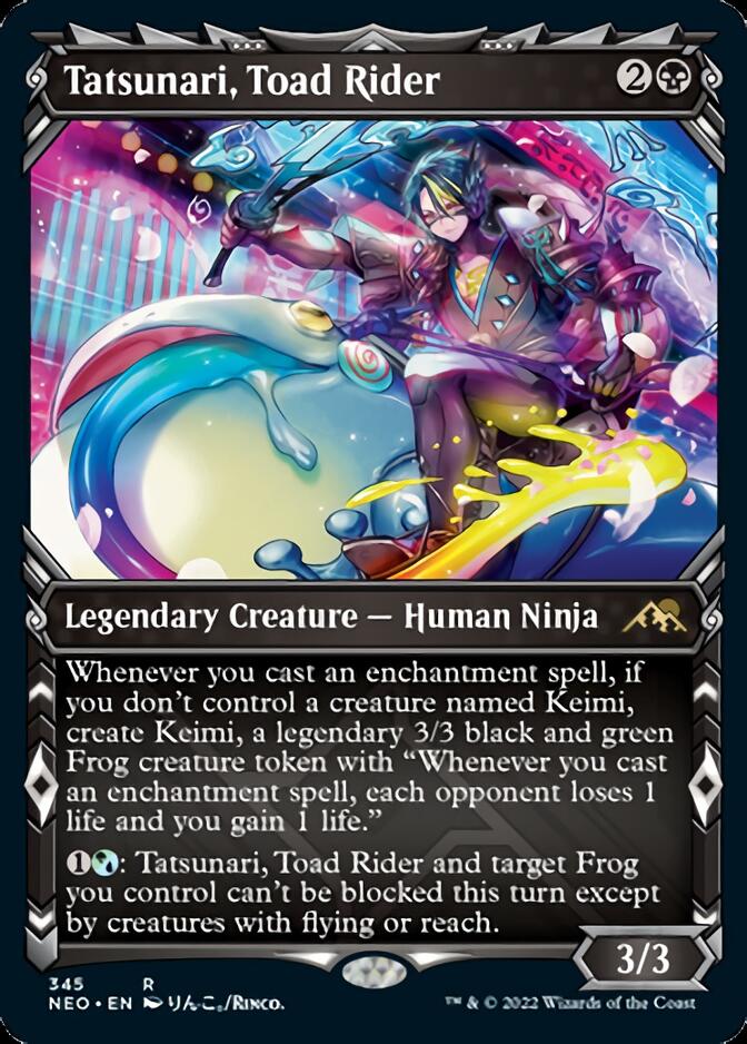 Tatsunari, Toad Rider (Showcase Ninja) [Kamigawa: Neon Dynasty] | Good Games North