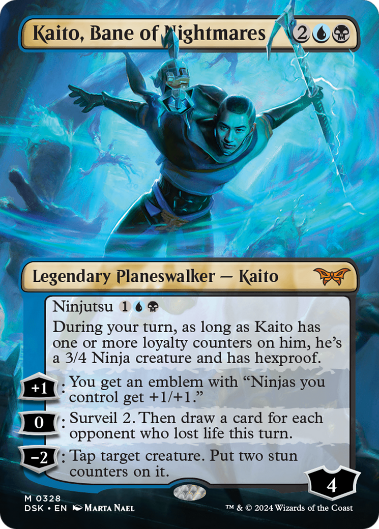Kaito, Bane of Nightmares (Borderless) [Duskmourn: House of Horror] | Good Games North