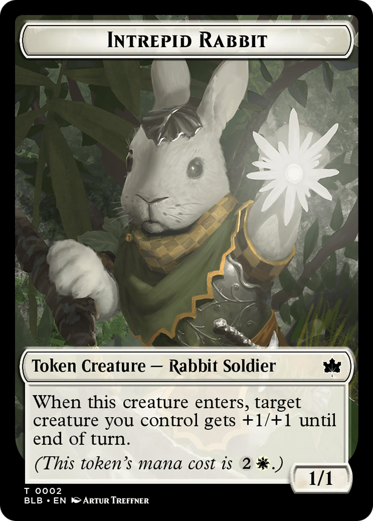 Bat // Intrepid Rabbit Double-Sided Token [Bloomburrow Tokens] | Good Games North