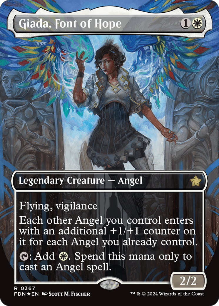 Giada, Font of Hope (Borderless) (Mana Foil) [Foundations] | Good Games North