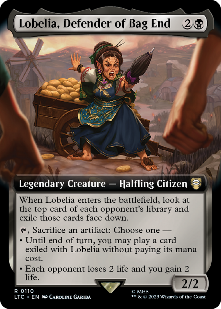 Lobelia, Defender of Bag End (Extended Art) [The Lord of the Rings: Tales of Middle-Earth Commander] | Good Games North