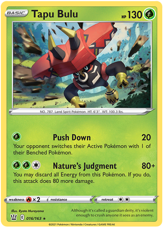 Tapu Bulu (016/163) [Sword & Shield: Battle Styles] | Good Games North