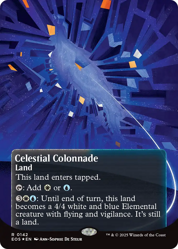 Celestial Colonnade (0142) (Borderless) (Galaxy Foil) [Edge of Eternities: Stellar Sights] | Good Games North