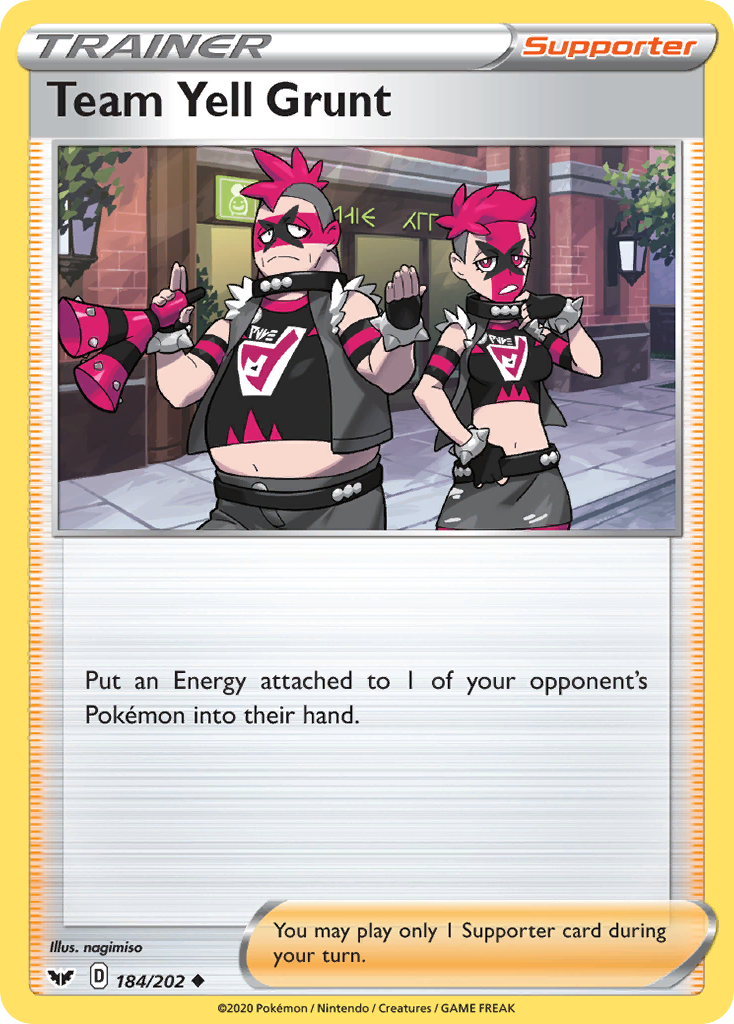Team Yell Grunt (184/202) [Sword & Shield: Base Set] | Good Games North