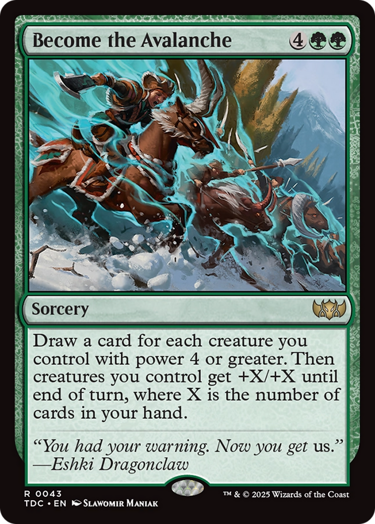 Become the Avalanche [Tarkir: Dragonstorm Commander] | Good Games North