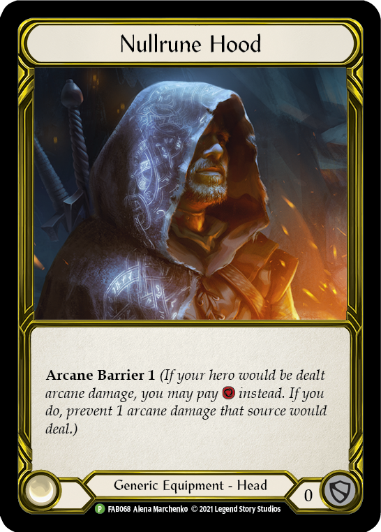 Nullrune Hood (Golden) [FAB068] (Promo)  Cold Foil | Good Games North