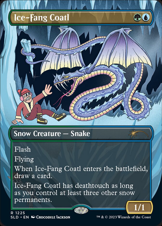Ice-Fang Coatl (Borderless) [Secret Lair Drop Series] | Good Games North