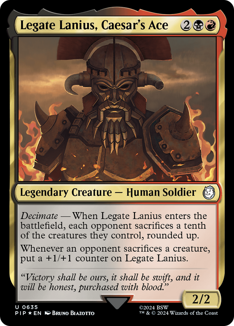 Legate Lanius, Caesar's Ace (Surge Foil) [Fallout] | Good Games North