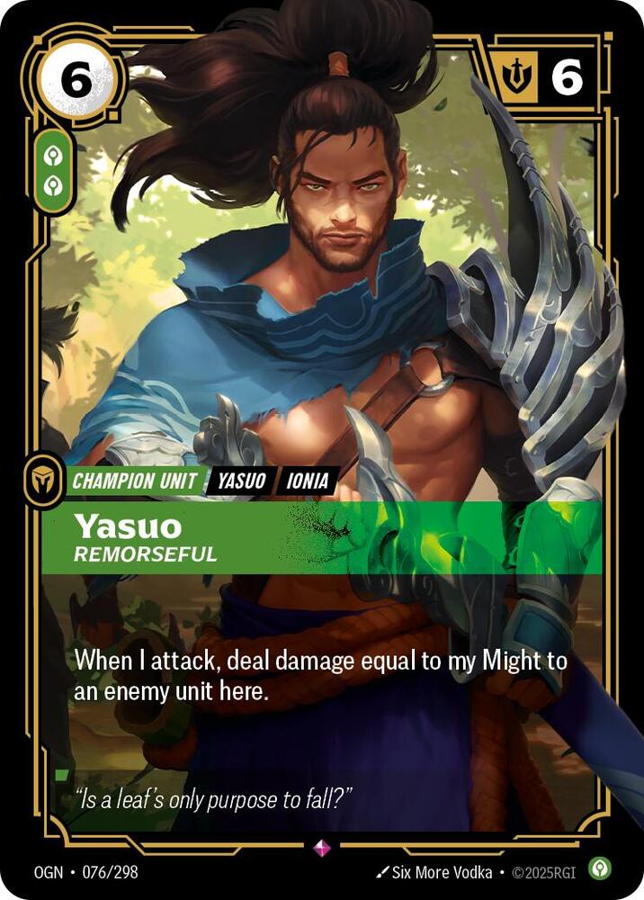 Yasuo Remorseful (Origins)  - Foil | Good Games North
