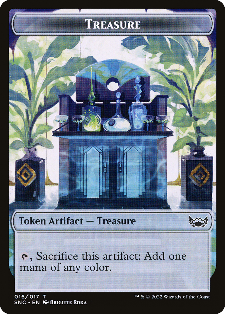 Boar // Treasure Double-Sided Token [Outlaws of Thunder Junction Commander Tokens] | Good Games North