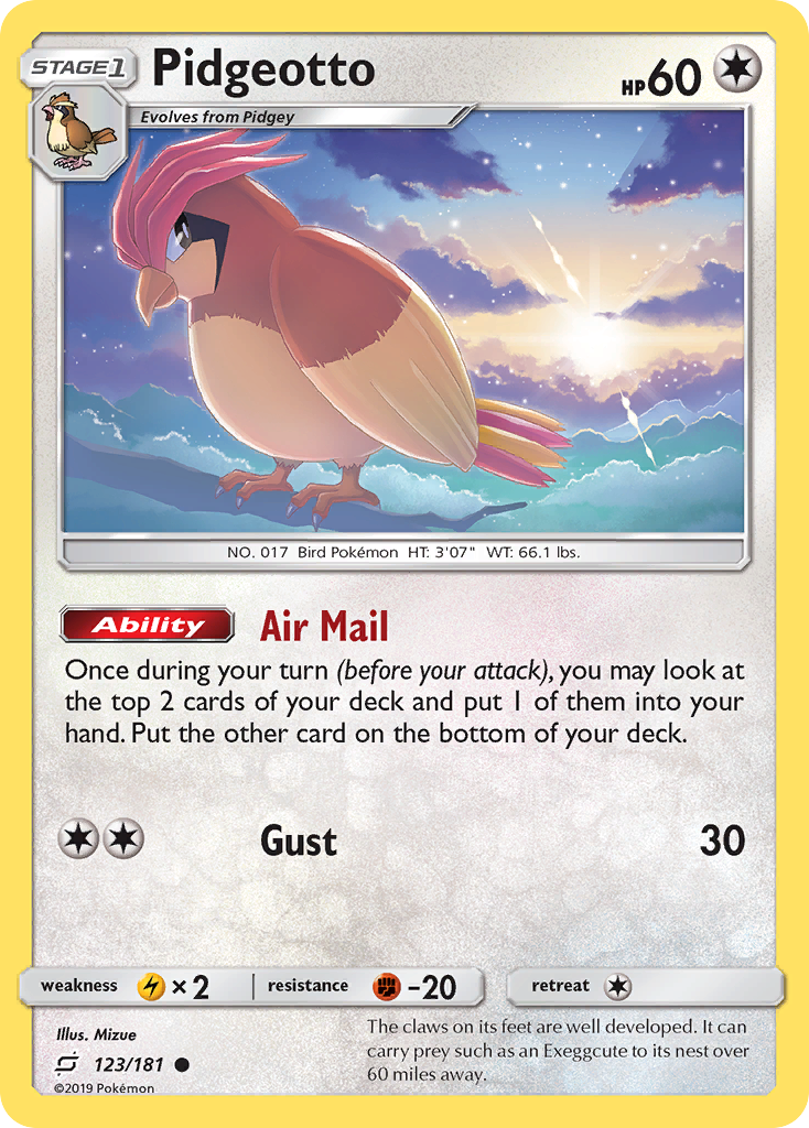 Pidgeotto (123/181) [Sun & Moon: Team Up] | Good Games North