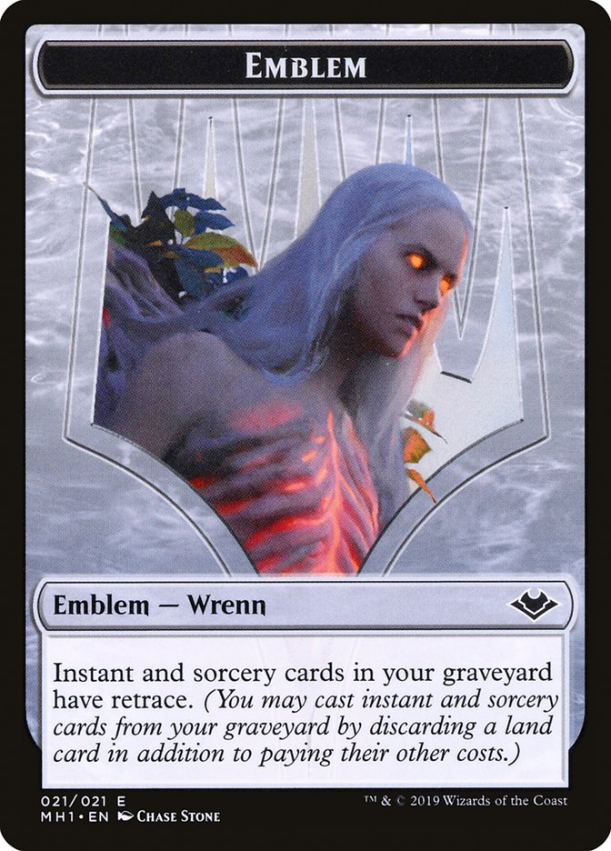 Zombie (007) // Wrenn and Six Emblem (021) Double-Sided Token [Modern Horizons Tokens] | Good Games North