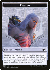 Zombie (007) // Wrenn and Six Emblem (021) Double-Sided Token [Modern Horizons Tokens] | Good Games North