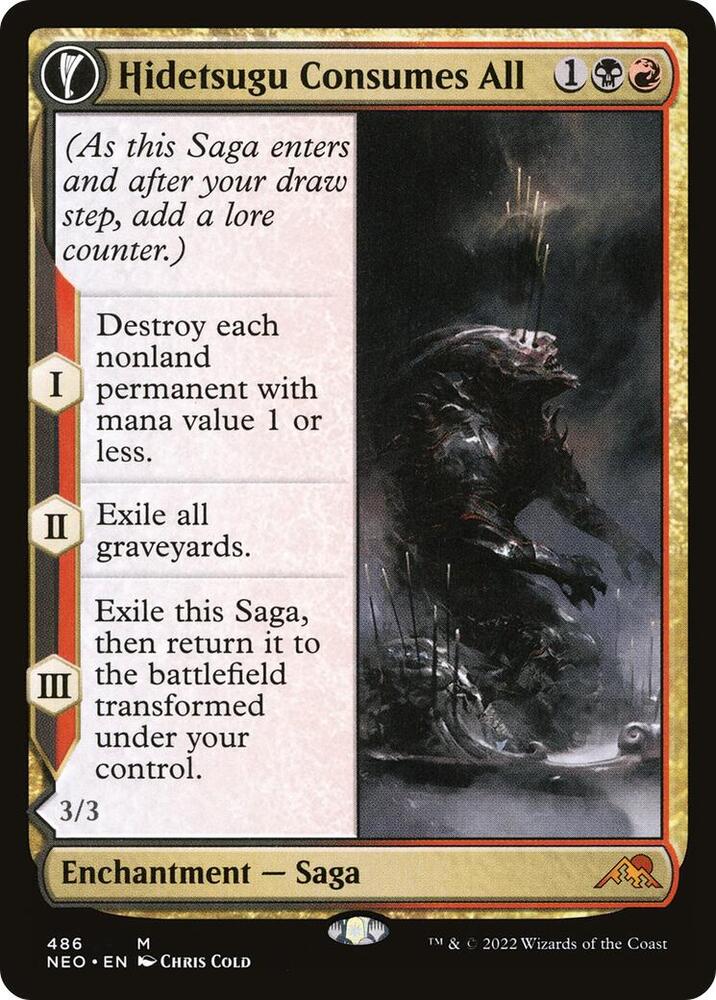 Hidetsugu Consumes All // Vessel of the All-Consuming 486/302 (Kamigawa: Neon Dynasty)  - Extended Art | Good Games North