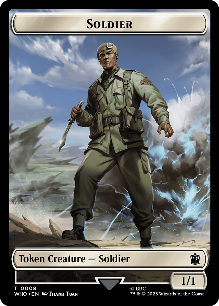Soldier // Food (0026) Double-Sided Token [Doctor Who Tokens] | Good Games North