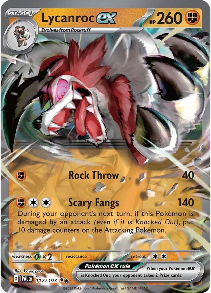 Lycanroc ex (117/193) [Scarlet & Violet: Paldea Evolved] | Good Games North
