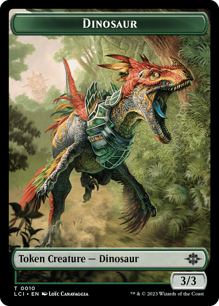 Gnome // Dinosaur (0010) Double-Sided Token [The Lost Caverns of Ixalan Tokens] | Good Games North