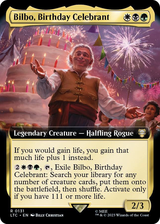 Bilbo Birthday Celebrant Extended Art (Commander: The Lord of the Rings: Tales of Middle-earth)  | Good Games North