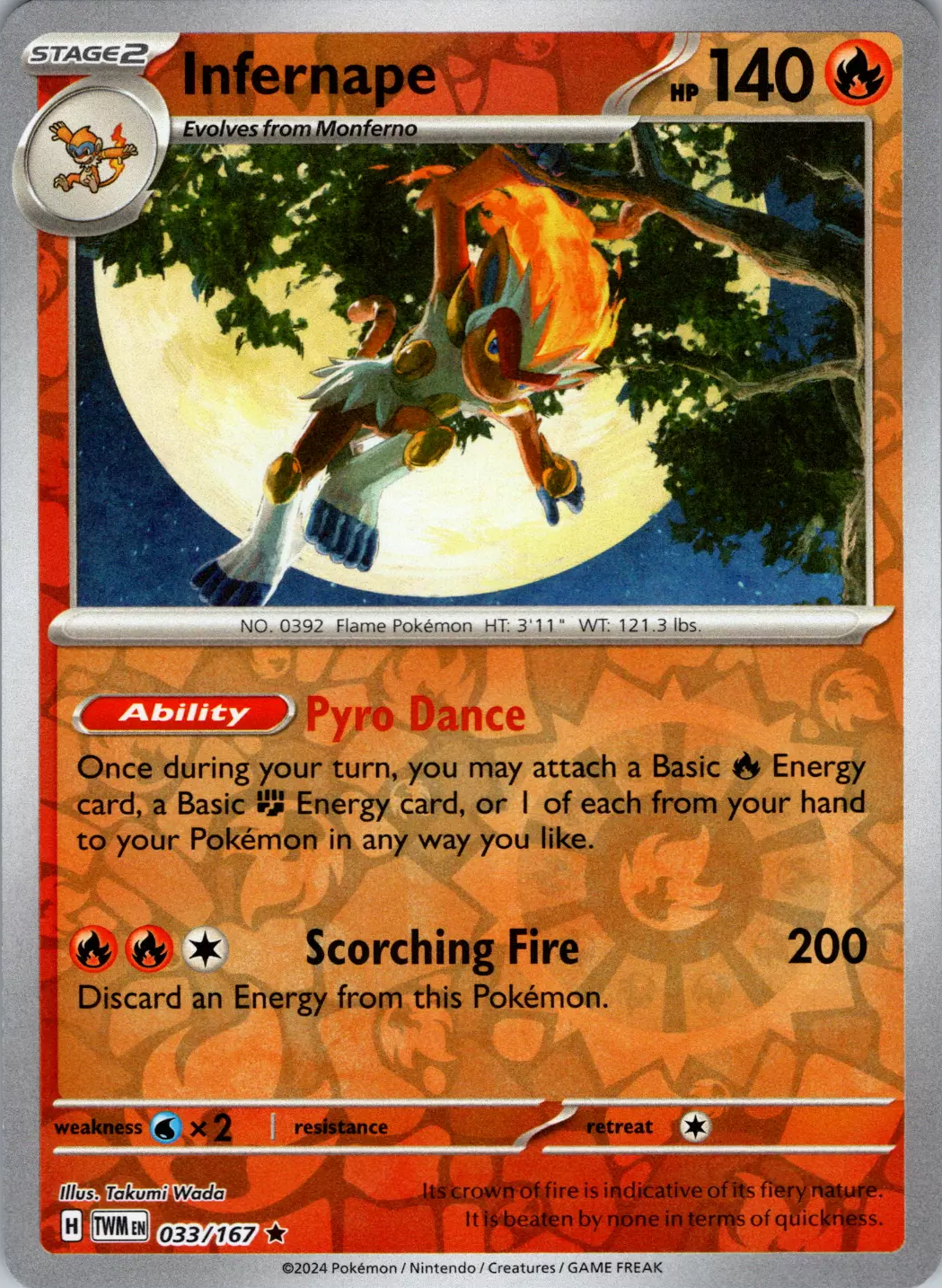 Infernape (033/167) [Scarlet & Violet: Twilight Masquerade] | Good Games North