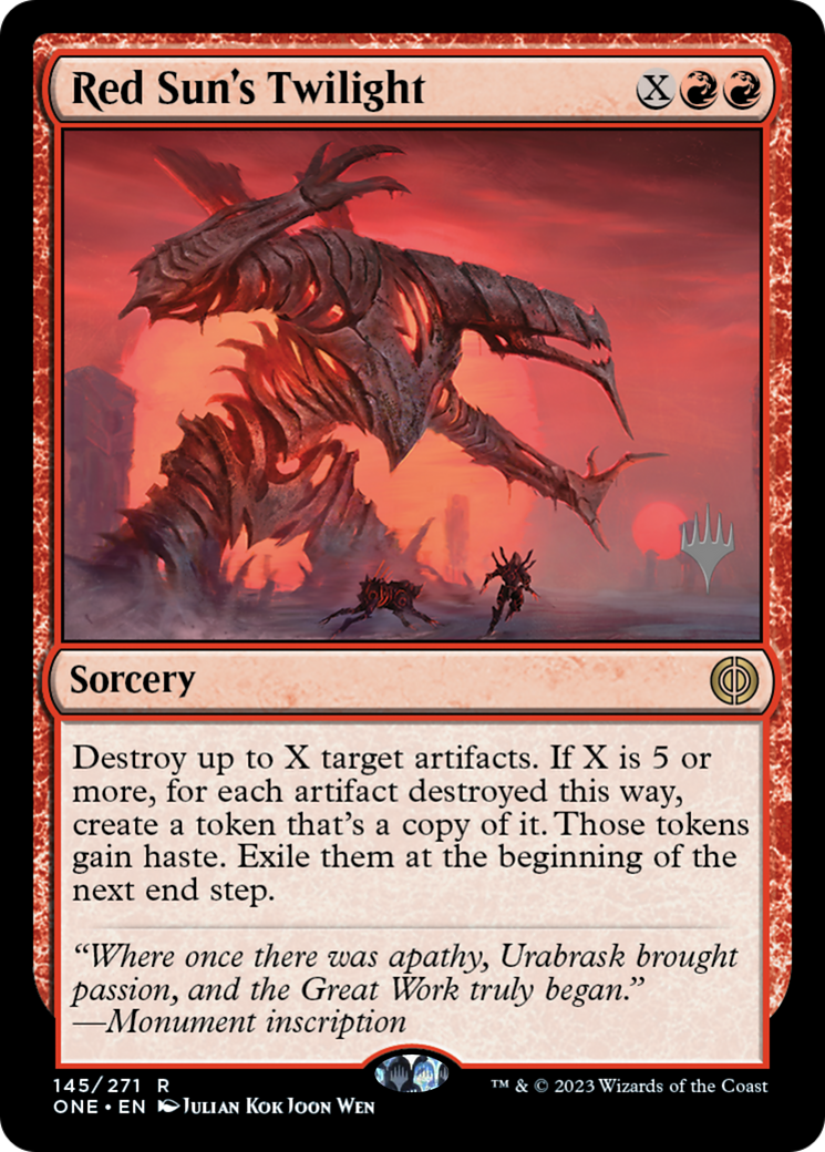 Red Sun's Twilight (Promo Pack) [Phyrexia: All Will Be One Promos] | Good Games North